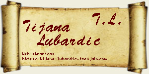 Tijana Lubardić vizit kartica